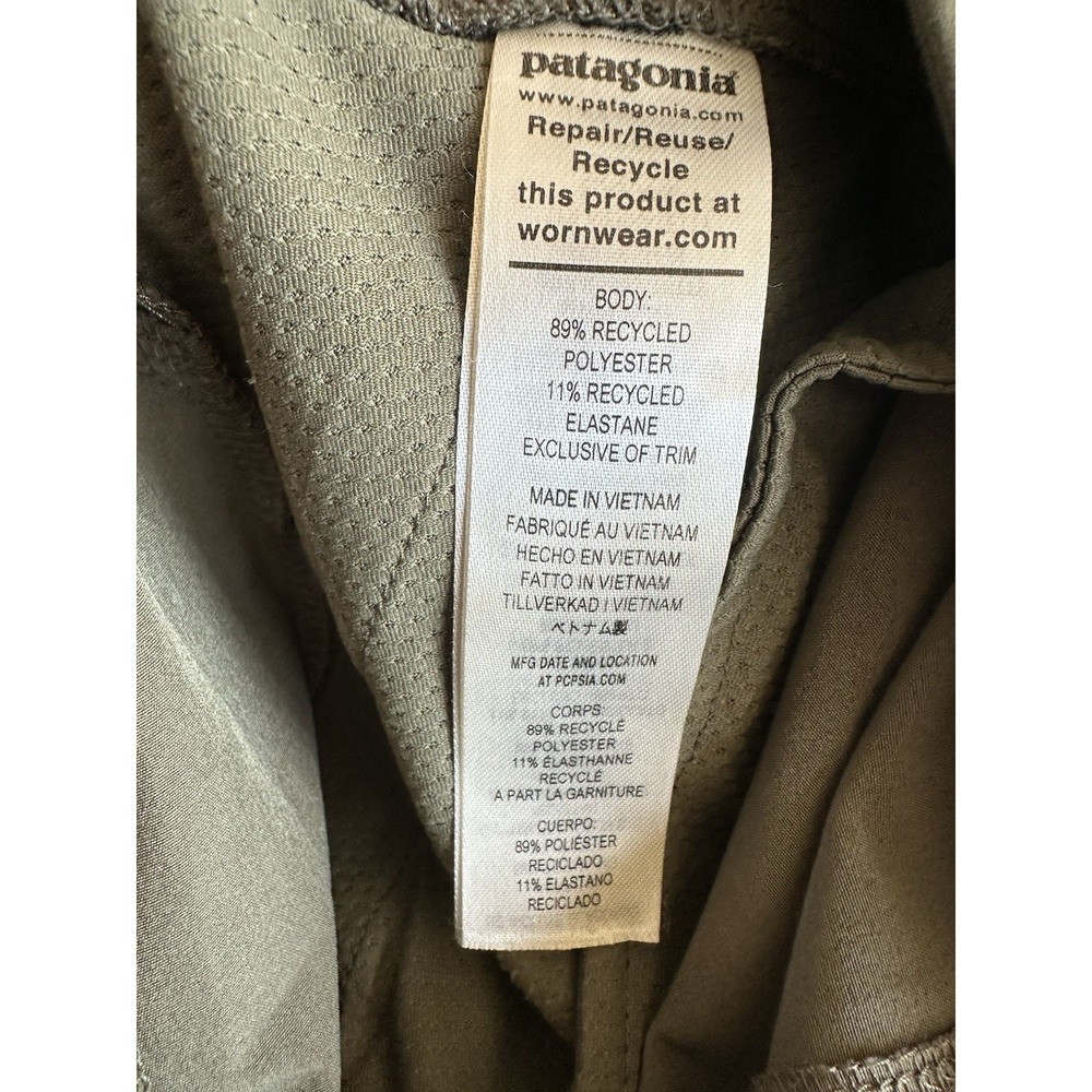Patagonia Happy Hike Studio Pants Women's L Olive Green Hiking Travel Jogger - Picture 11 of 13